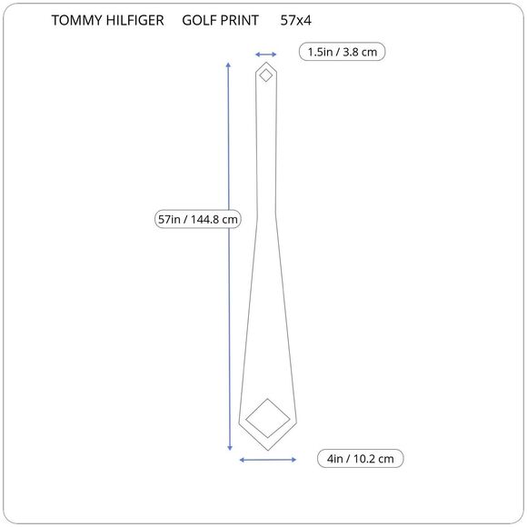 Tommy Hilfiger Mens Silk Golf All Over Print  Multicolor Necktie Made In USA - Picture 2 of 6